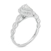 Thumbnail Image 1 of 0.40 CT. T.W. Pear-Shaped Diamond Double Frame Art Deco Vintage-Style Engagement Ring in 10K White Gold