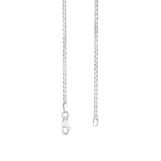 2.0mm Box Chain Necklace in Solid Sterling Silver  - 22"