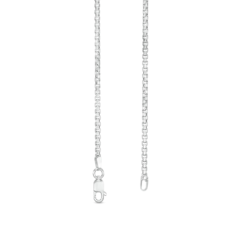 2.0mm Box Chain Necklace in Solid Sterling Silver  - 22"