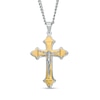Thumbnail Image 0 of Crucifix Pendant in Stainless Steel with Yellow Ion-Plate – 24"
