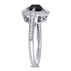 Thumbnail Image 2 of 1.21 CT. T.W. Enhanced Black and White Diamond Frame Vintage-Style Engagement Ring in 14K White Gold