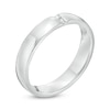 0.04 CT. T.W. Diamond Vertical Two Stone Wedding Band in Platinum