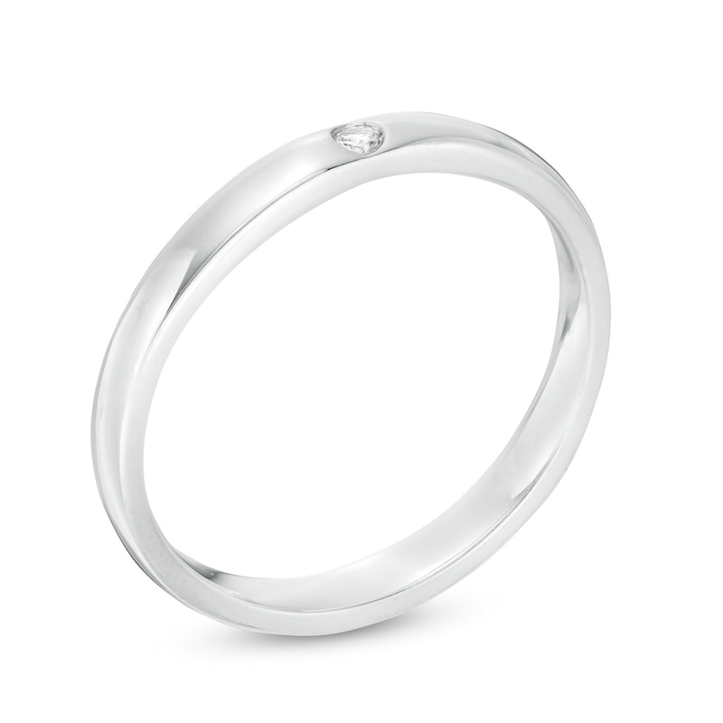 0.04 CT. Diamond Solitaire Wedding Band in Platinum|Peoples Jewellers