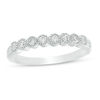 Thumbnail Image 1 of 0.24 CT. T.W. Diamond Bezel Set Vintage-Style Wedding Band in Platinum