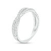 0.31 CT. T.W. Diamond Twist Wedding Band in Platinum