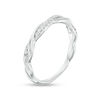 0.09 CT. T.W. Diamond Twist Wedding Band in Platinum