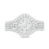 Thumbnail Image 3 of 1.00 CT. T.W. Composite Diamond Double Frame Split Shank Engagement Ring in 14K White Gold