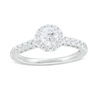 1.00 CT. T.W. Canadian Certified Diamond Frame Engagement Ring in 14K White Gold (I/I1)