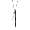 0.18 CT. T.W. Enhanced Black and White Diamond Vertical Bars Pendant in Sterling Silver