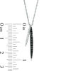 Thumbnail Image 1 of 0.18 CT. T.W. Enhanced Black and White Diamond Vertical Bars Pendant in Sterling Silver