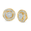 Thumbnail Image 1 of 0.45 CT. T.W. Multi-Diamond Love Knot Stud Earrings in 10K Gold