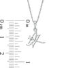 Thumbnail Image 2 of Diamond Accent Tilted Dragonfly Pendant in Sterling Silver