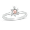 Thumbnail Image 0 of Diamond Accent Turtle Stackable Ring in Sterling Silver and 10K Rose Gold