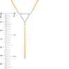 0.18 CT. T.W. Diamond Triangle Outline "Y" Necklace in 10K Gold - 19"