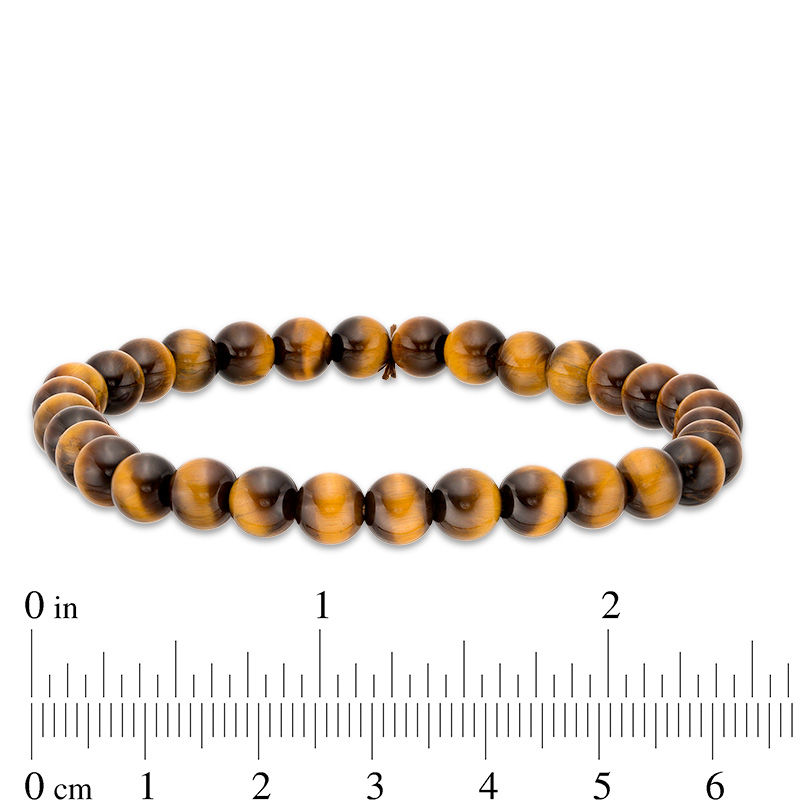EFFY™ Collection Men's 6.0mm Tiger's Eye Bead Stretch Bracelet|Peoples Jewellers