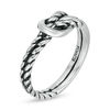 EFFY™ Collection Men's Loop Knot Rope and Double Row Ring in Sterling Silver