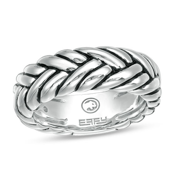 EFFY™ Collection Men's Braided Ring in Sterling Silver