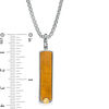 Thumbnail Image 3 of EFFY™ Collection Men's Rectangle Tiger's Eye Panther Accent Dog Tag Pendant in Sterling Silver and 18K Gold - 22&quot;