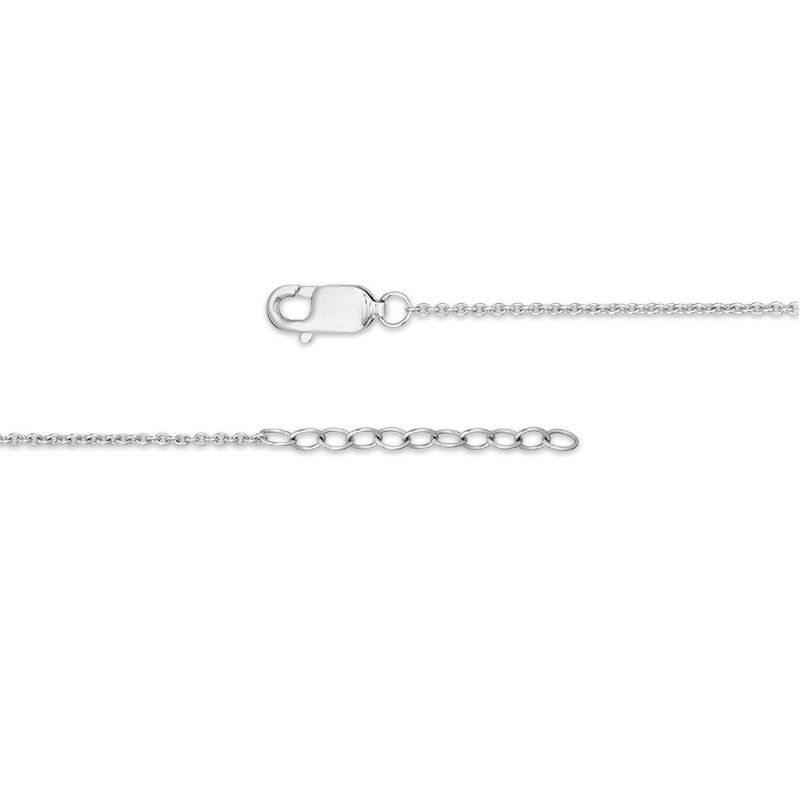 0.04 CT. T.W. Diamond "Love" with Hearts Station Anklet in Sterling Silver and 10K Rose Gold Plate - 10"|Peoples Jewellers