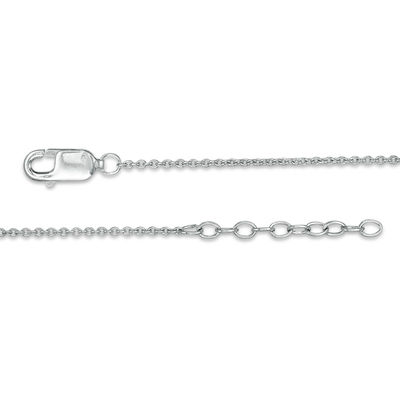 Diamond Accent "Love" Anklet in Sterling Silver and 10K Rose Gold - 10"