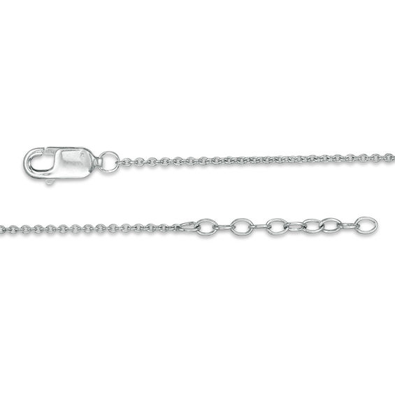 Diamond Accent "Love" Anklet in Sterling Silver and 10K Rose Gold - 10"