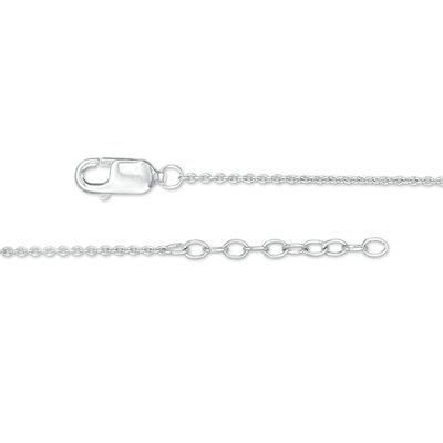 0.04 CT. T.W. Diamond Lightning Bolt Anklet in Sterling Silver - 10"