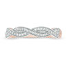 Thumbnail Image 3 of 0.147 CT. T.W. Diamond Twist Vintage-Style Band in 10K Rose Gold