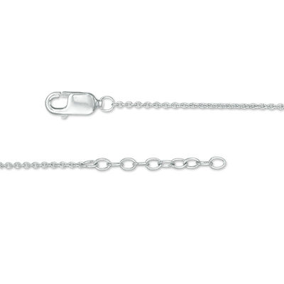 0.04 CT. T.W. Diamond Leaf Anklet in Sterling Silver - 10"