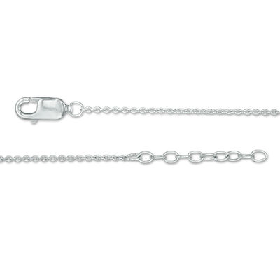 0.04 CT. T.W. Diamond Interlocking Circles Anklet in Sterling Silver - 10"