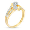 Thumbnail Image 3 of 0.23 CT. T.W. Composite Diamond Three Stone Bypass Ring in 10K Gold