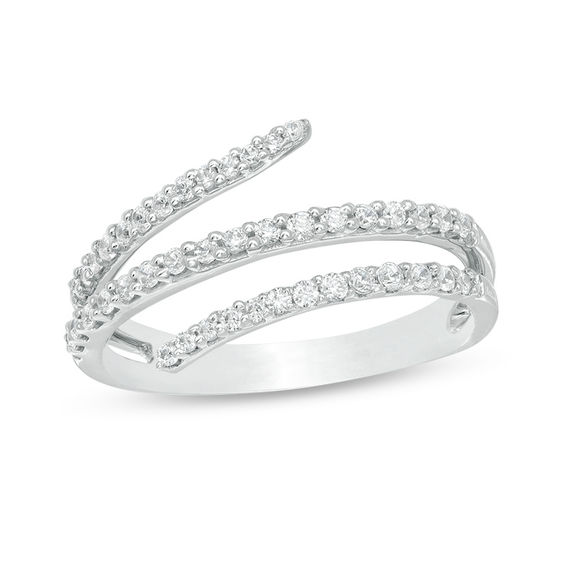 0.29 CT. T.W. Diamond Multi-Row Wrap Ring in Sterling Silver