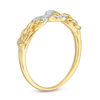 Thumbnail Image 2 of 0.065 CT. T.W. Diamond Sideways Infinity Link Ring in 10K Gold