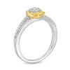 Thumbnail Image 2 of 0.145 CT. T.W. Composite Diamond Love Knot Split Shank Ring in Sterling Silver and 10K Gold