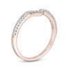 Thumbnail Image 3 of 0.116 CT. T.W. Diamond Chevron Ring in 10K Rose Gold