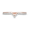 Thumbnail Image 4 of 0.116 CT. T.W. Diamond Chevron Ring in 10K Rose Gold