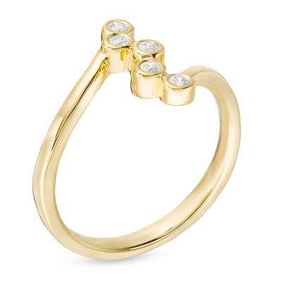 0.085 CT. T.W. Diamond Vertical Scatter Ring in 10K Gold