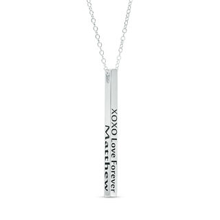 Lululala engraved hot sale bar necklace