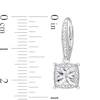 0.18 CT. T.W. Diamond Square Frame Drop Earrings in Sterling Silver