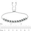 0.23 CT. T.W. Enhanced Black and White Diamond Twist Bolo Bracelet in Sterling Silver - 9.5"