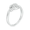 Thumbnail Image 2 of 0.115 CT. T.W. Composite Diamond Leaves Bypass Ring in 10K White Gold