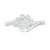 0.115 CT. T.W. Composite Diamond Leaves Bypass Ring in 10K Gold