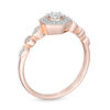 0.085 CT. T.W. Diamond Hexagon Frame Ring in 10K Rose Gold