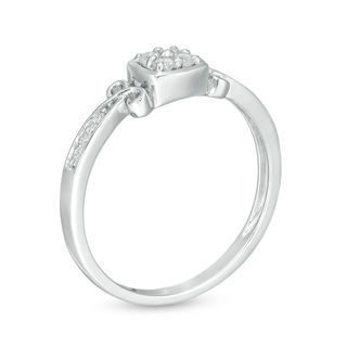 0.115 CT. T.W. Quad Diamond Ring in 10K Gold