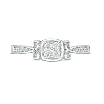 0.115 CT. T.W. Quad Diamond Ring in 10K Gold