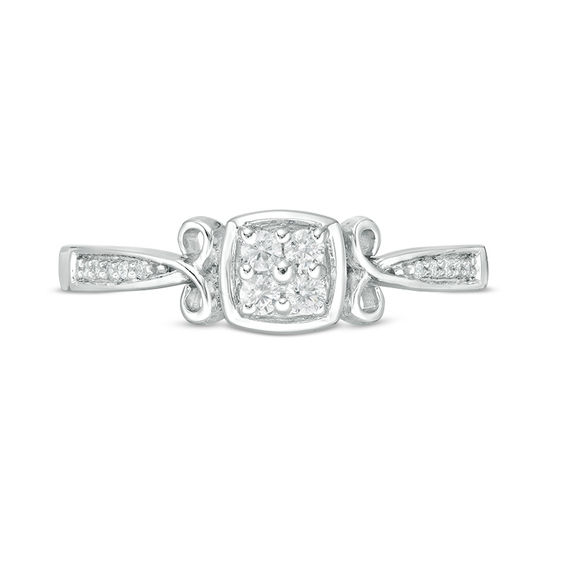 0.115 CT. T.W. Quad Diamond Ring in 10K Gold