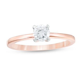 CT. Diamond Solitaire Engagement Ring in 14K Rose Gold (I/I2