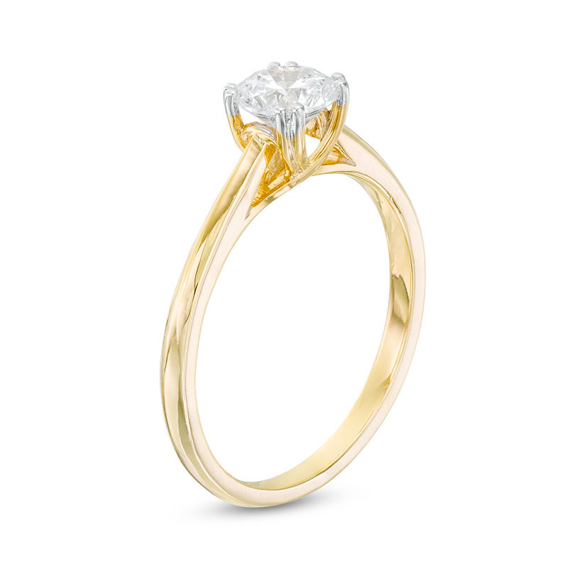 0.58 CT. Diamond Double Prong Solitaire Engagement Ring in 14K Gold (I/I2)|Peoples Jewellers