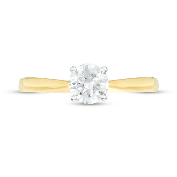 0.58 CT. Diamond Solitaire Engagement Ring in 14K Gold (I/I2)