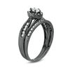 Thumbnail Image 2 of 0.45 CT. T.W. Marquise Diamond Frame Split Shank Bridal Set in 10K White Gold with Black Rhodium