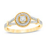 Thumbnail Image 1 of 0.145 CT. T.W. Diamond Frame Split Shank Promise Ring in 10K Gold